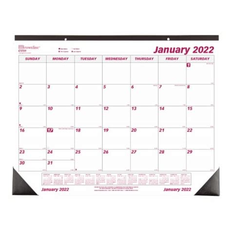 2022 Brownline 12 Month Desk Pad Calendar By Rediform 22 X 17 In