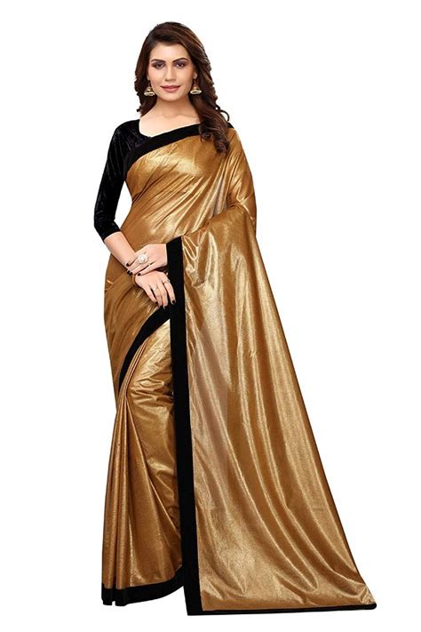 buy golden saree with velvet blouse regent e fashion online at best price in india
