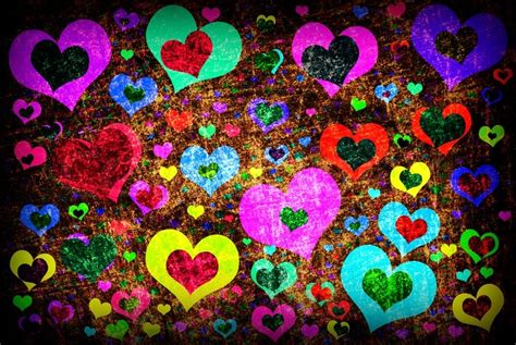 59 Colorful Heart Backgrounds On Wallpapersafari