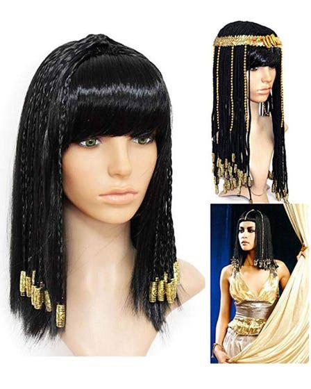 Black Egyptian Cleopatra Costume Wig Blossom Costumes