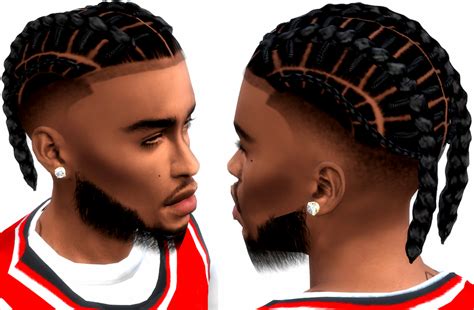 Trey Braids Sims Hair Sims 4 Hair Male The Sims 4 Skin