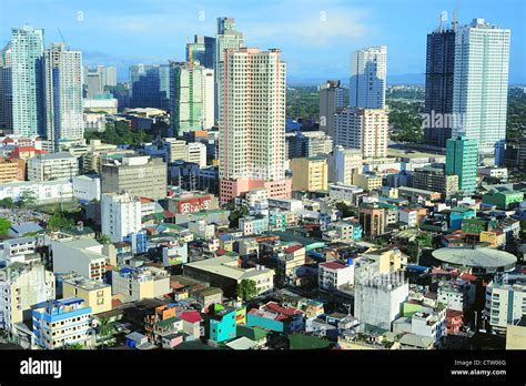 Aerial View On Makati Is One Of The 17 Cities That Make Up Metro