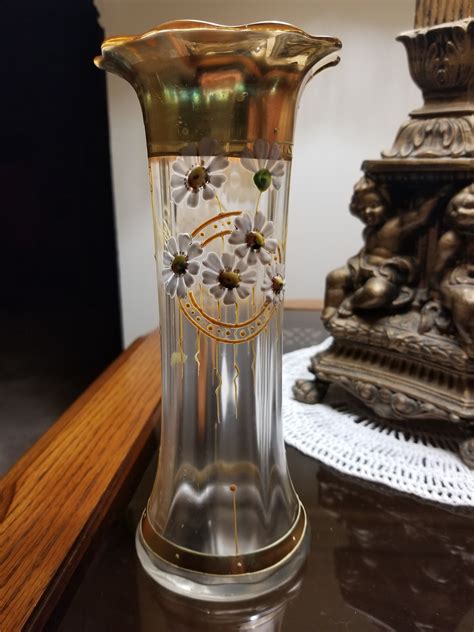 Vintage Enameled Glass Vase Possibly Art Nouveau Collectors Weekly