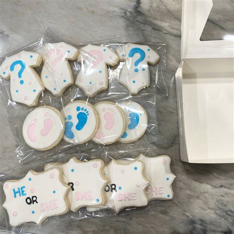 Gender Reveal Sugar Cookies One Dozen Etsy