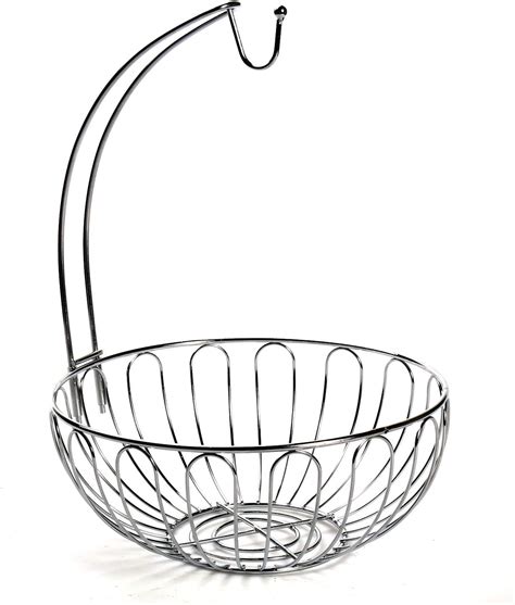 Home District Wire Fruit Basket With Banana Hanger Chrome