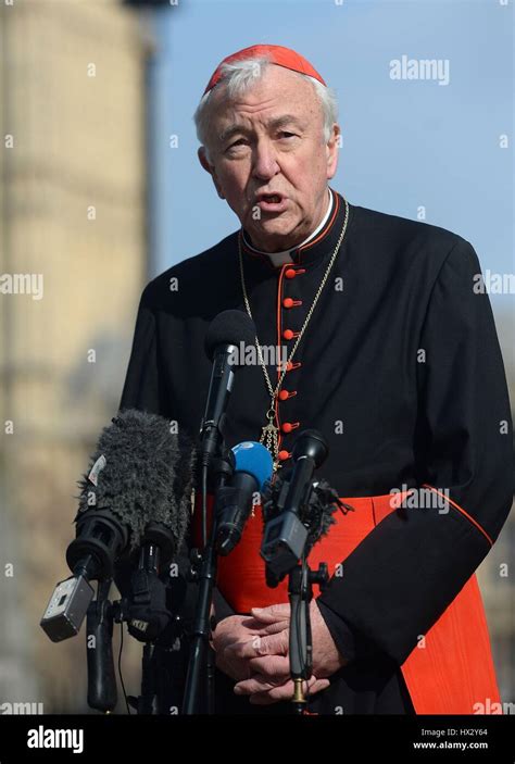 Cardinal Vincent Nichols Archbishop Of Westminster Speaking After A