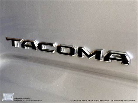 Toyota Tacoma And V6 Emblem Overlay Decals 2016 Importequipment