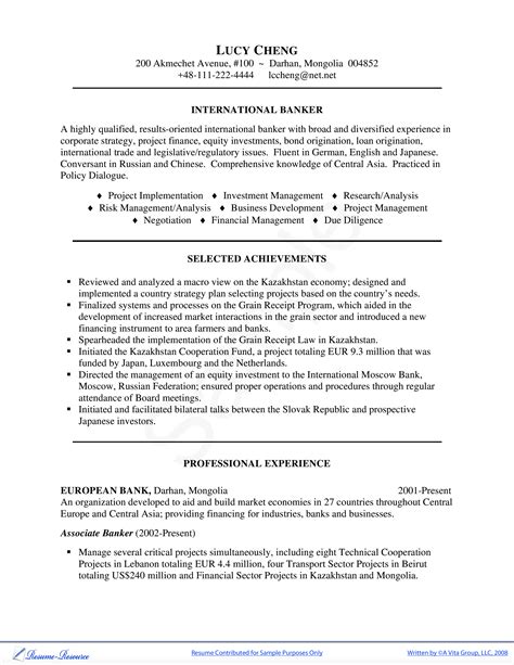 Use professionally written and formatted resume samples that will get you the job you want. Banker CV Template | Templates at allbusinesstemplates.com
