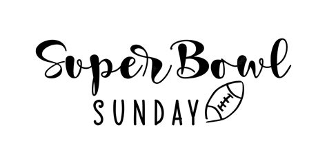 Premium Vector Super Bowl Sunday Lettering With White Background