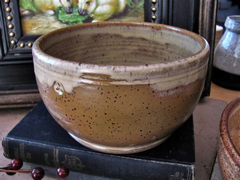Pottery Bowl Rustic Brown Ceramic Bowl Handmade Pottery Etsy