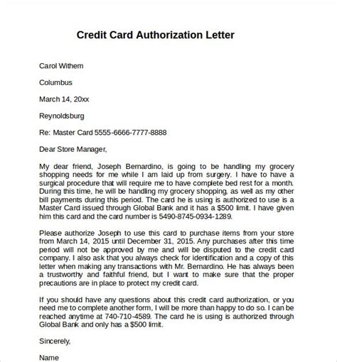 We did not find results for: Authorization Letter To Use Credit Card Sample | Master of Template Document