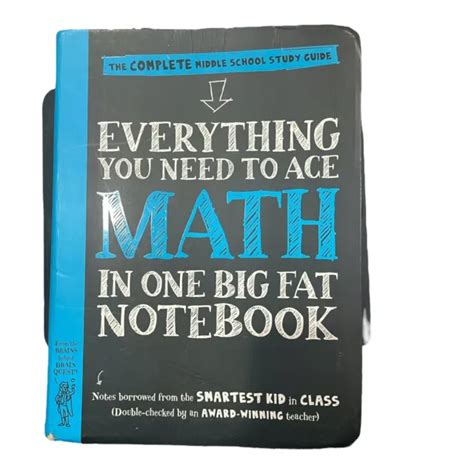 Everything You Need To Ace Math One Big Fat Notebook Middle School
