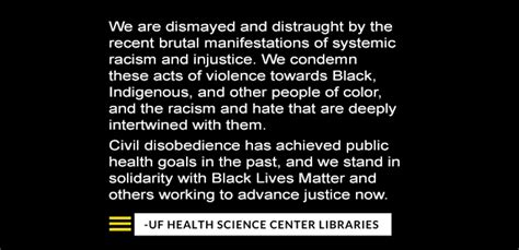 Statement On Systemic Racism And Injustice Health Science Center