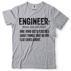 Engineer T Shirt Funny Occupation Engineer Definition Tee Etsy