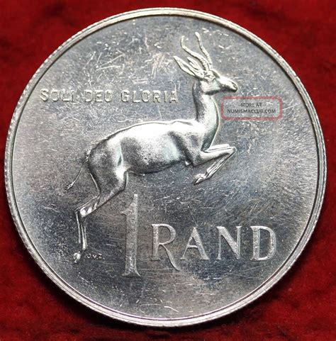 Uncirculated South Africa Silver Rand Foreign Coin S H