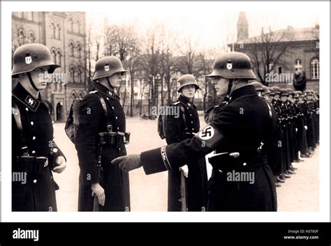 Leibstandarte Parade Vintage Pre Ww2 Schwarzweiß Foto Der Männer Der