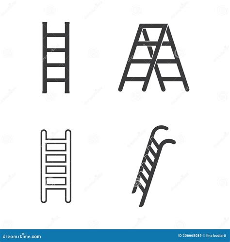 Ladder Icon Stock Vector Illustration Of Line Graphic 206668089