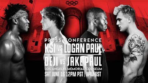 Deji Vs Jake Paul Fight - Watch KSI vs Logan Paul and Deji vs Jake Paul Boxing Fight Press