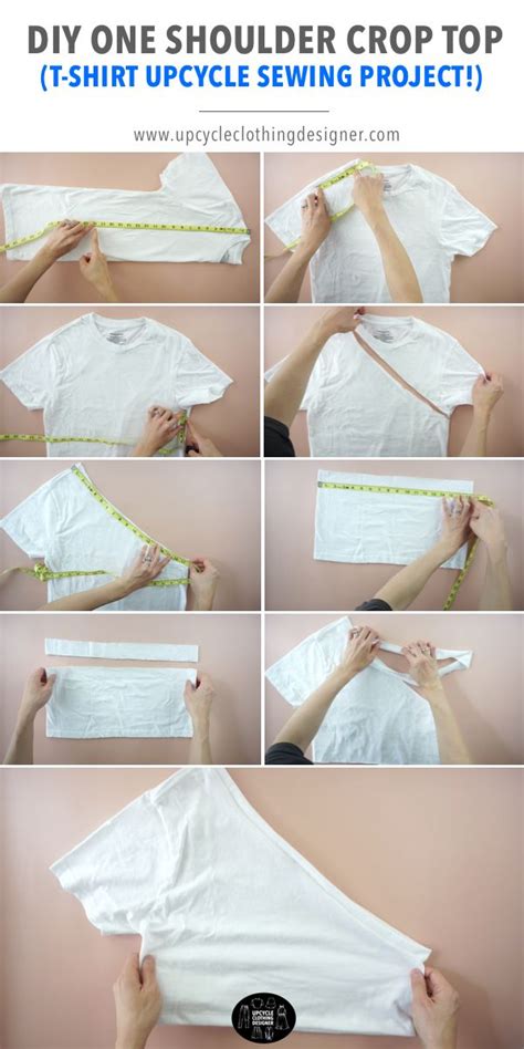Cut Your Old Shirt To Make This One Shoulder Crop Top From T Shirt