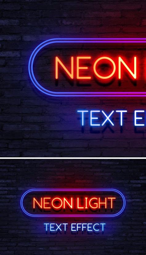 Neon Sign Logo Photoshop
