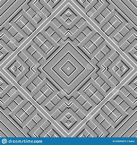 Embossed 3d Seamless Pattern Grey Emboss Background Geometric