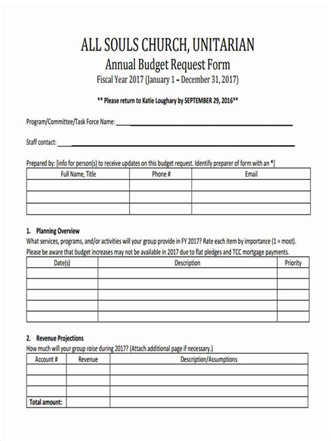 Free 5 Sample Church Budget Forms In Ms Word Pdf