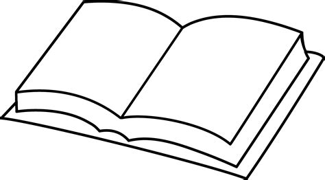 Blank Book Coloring Page Free Clip Art