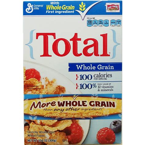 General Mills Total Crunchy Whole Grain Wheat Flakes Cereal 106oz