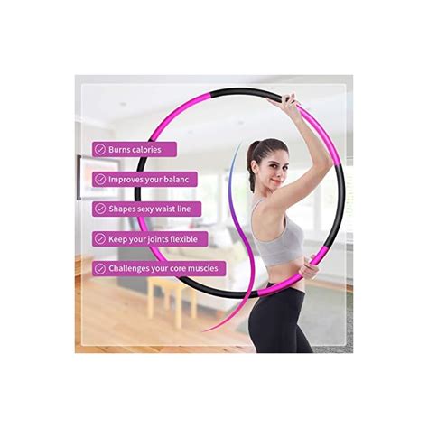 Hula Hoop For Adults Weighted Hoola Hoop For Fitness Exercise 8 Section