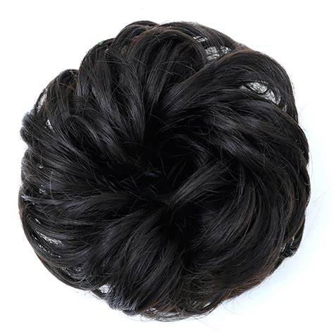 Allaosify 2 Synthetic Fake Hair Bun Chignons Hairpiece For Women