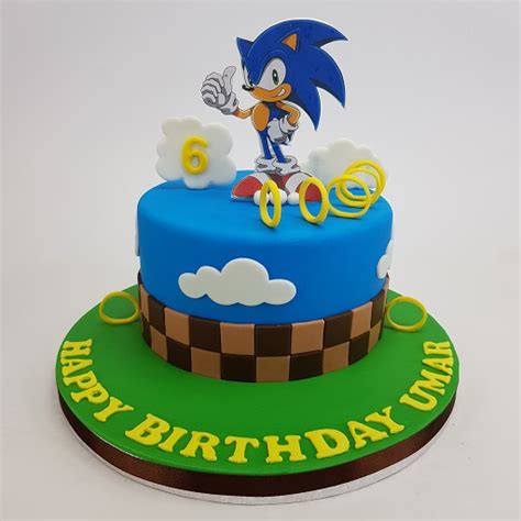 2d Sonic The Hedgehog Cake