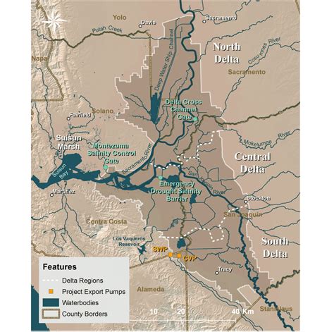 Map Of The Sacramento San Joaquin Delta Showing Major Diversion Points