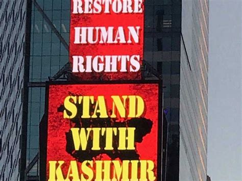 Stand With Kashmir Highlighted On Times Square In New York Pakistan Business Recorder