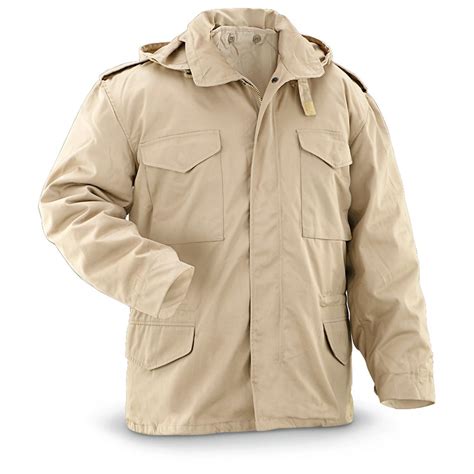Military Style Bdu Field Jacket With Liner Sand 293264 Uninsulated