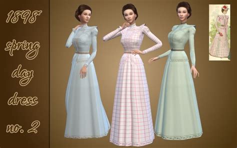 Another 1898 Spring Day Dress Vintage Simstress Day Dresses Sims 4