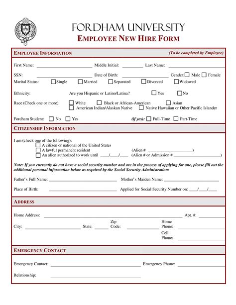 New Employee Forms 2022