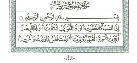 Al Quran Surah Al Infitar Ayat 001 To 019 Deen4allcom