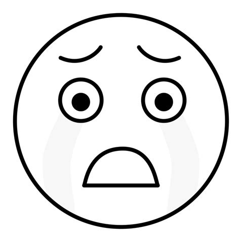 Loudly Crying Face Emoji Coloring Page Colouringpages