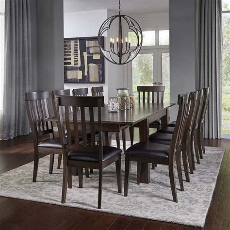 This dining set welcomes friends and family with comfortable seating for 6. Asheville 11-piece Dining Set | Rectangle dining room set, Dining room sets, Dinning room sets