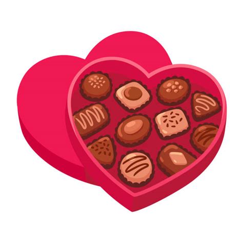 Chocolate Candy Chocolate Valentines Day Holiday Valentine Card 스톡 사진 및 일러스트 Istock