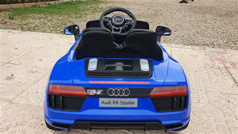 Audi R8 Little Spyder 12v Azul Infantil Full Option Coches