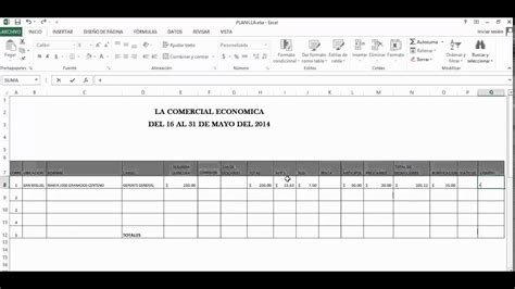 Tutorial Excel Planilla De Sueldo Youtube