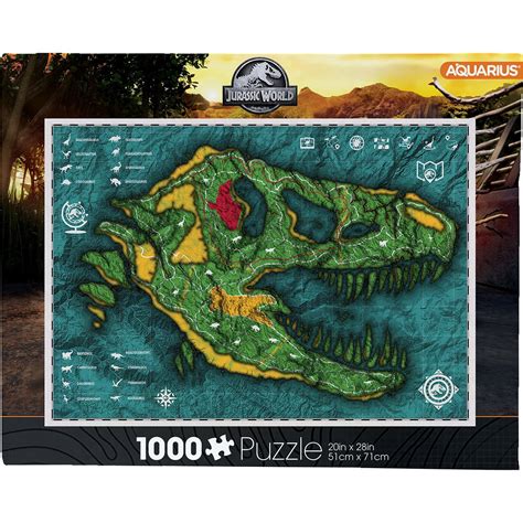 Jurassic World Map 1000 Piece Puzzle Entertainment Earth