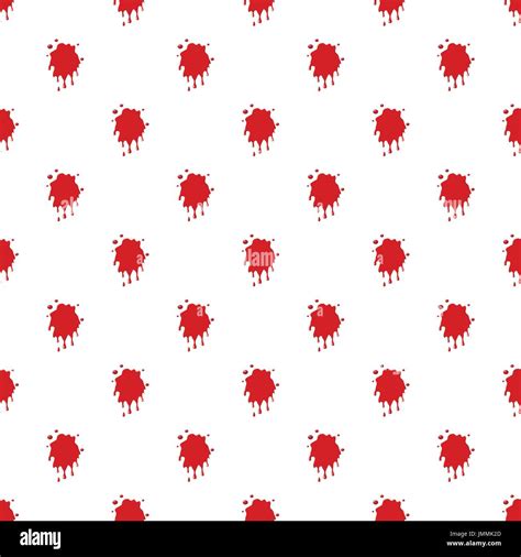 Blood Stain Pattern Seamless Repeat In Cartoon Style Vector