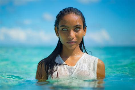 Maldivian Girl With Beautiful Eyes Photo One Big Photo