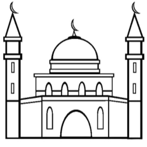 Gambar Mewarnai Masjid Untuk Tk Pilihan