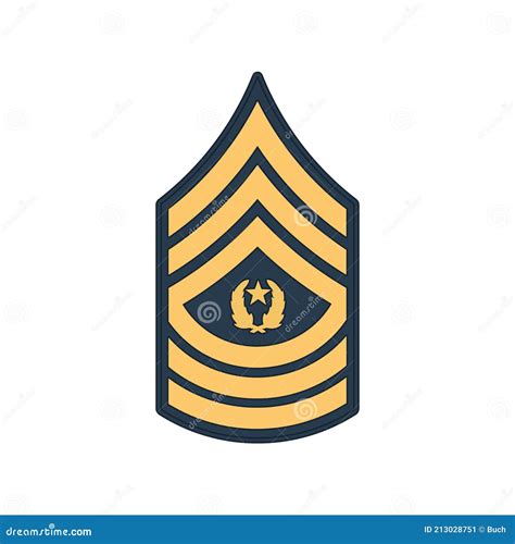 Sergeant Major Of The Army Rank Insignia Sma Sign Stock Vector