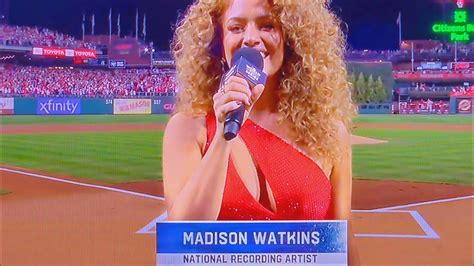 MADISON WATKINS NATIONAL ANTHEM MLB WORLD SERIES GAME 4 ASTROS VS