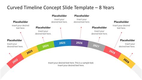 Curved Timeline Concept Powerpoint Template Slidemodel
