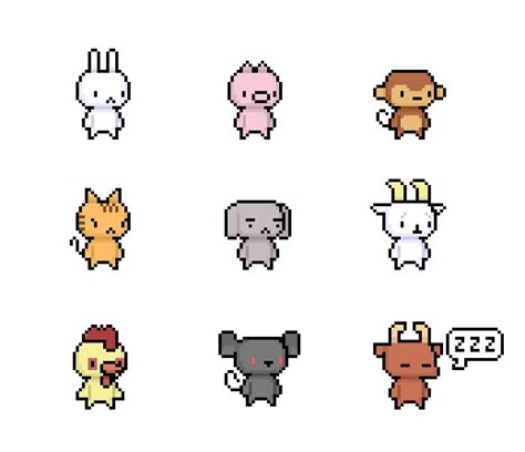 Animal Sprites Nov 2014 Pixel Art Characters Pixel Art Design